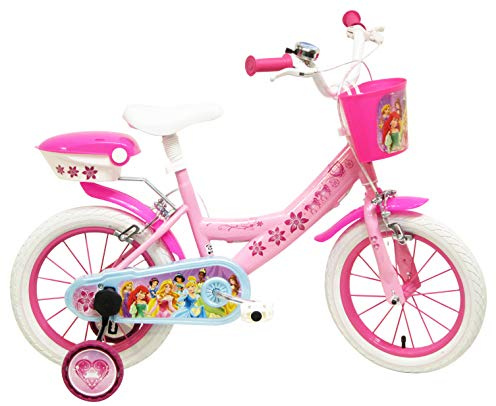 DISNEY Prinzessinnen-Fahrrad für Kinder, Rosa, 35,6 cm (14 Zoll)