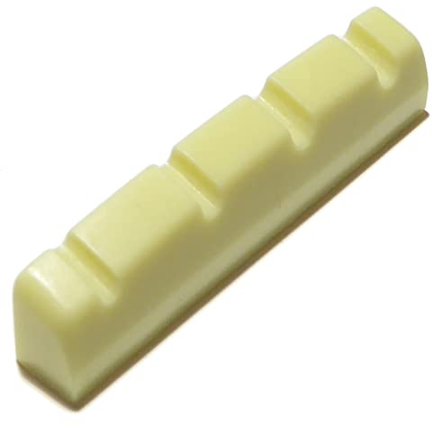Bassgitarre graphit Sattel Vier Saiten 42 x 6 mm schwarz, weiß oder elfenbeinfarben elfenbeinfarben