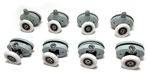 Set mit Duschkabinenrollen, Rollen, 23 mm Durchmesser, 8 Stück