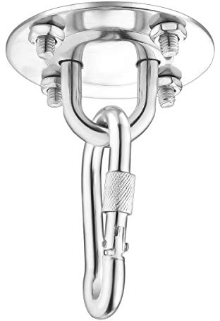 EKKONG Deckenhaken Hängesessel, Edelstahl Professionell Deckenhalterung Boxsack Halterung Boxsack Halterung Liebesschaukel Sling Trainer Hängematte Befestigung, Belastbarkeit bis 400KG