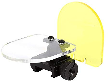 BigTron Taktisches Objektiv, Airsoft Hunting Shooting Screen Kugelsichere Objektivschutz, Faltbare Reflexlinse 20mm QD Halterung Für Red Dot Sight Zielfernrohr Abdeckung