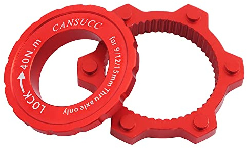 Saipor Fahrrad-Centerlock-Adapter aus Aluminiumlegierung, 6-Bolzen, Scheibenbremsen-Rotor-Adapter, Mittelschloss-Adapter mit Schlossring, Naben-Abstandshalter, Fahrradzubehör für Mountain/Rennrad,