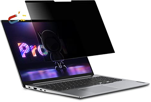ZoRoll Magnétique Filtre de Confidentialité pour 15.6 Laptop, Privacy Filter | Notebook Film de Confidentialité Protection | Premium Amovible Filtre réversible pour 15.6 Pouces 16:9 (351X204mm