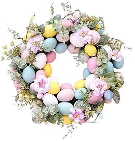 perfk Puntelli di ghirlande di Pasqua artificiali con ghirlande di fiori di colorate (Serie Rosa 45 Cm)