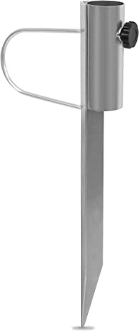 VONROC Sandanker – Sonnenschirmhalter – 45cm – Geeignet für Stangendurchmesser bis 38mm – verzinkter Stahl – auch für Wäschespinnen geeignet