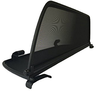 PureWind Windschott kompatibel mit Mercedes SL R129 Baujahr 1989-2001 (Schwarz) – Windschott Universal mit Anbaumaterial inkl. Tasche