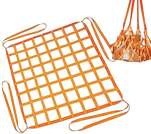 Hängendes Frachtnetz - Flaches Nylonnetz, Anhängernetz, Kletternetz Kinder Outdoor, Schutznetz Garten, Reißfest Kajakdeck Gepäcknetz, Frachtumschlagwerkzeug (Size : 2 X 2M/Mesh 15cm/Load 2t)