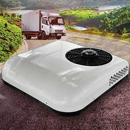 DPDZSW Aire Acondicionado 12V/24V CC, Aire Acondicionado De Techo para Autocaravana, Caravana, Aire Acondicionado De Estacionamiento Eléctrico, Función De Solo Refrigeración,White-12V