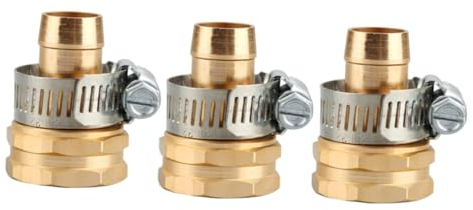 Yardwe 3 Stück Hochdruckreiniger-Zubehör Metallschlauch Schlauch-Reparatur-Anschluss Gartenschlauch-Ausbesserer Weiblich Männlich Schlauchadapter Wasserrohr Bewässerungsrohr