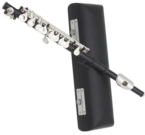 C-Ton Flöte Halber Größe, Versilberte Klappen, Korpus Aus Nickel-Messing, Piccolo Mit Gepolstertem Gehäuse Querflöte für Anfänger