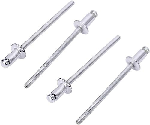 Verbindungsnieten, Muttern, Schrauben, Bolzen, Verbindungselemente, Schrauben, Bolzen, Muttern, Nieten, 100 Stück praktische Metallverarbeitung, Haushaltsniete, beliebte Niete, Blindniete, runder Kopf