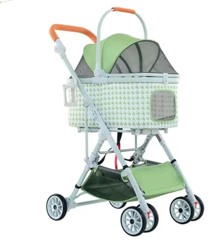 Haustier-Kinderwagen – Autositz – Hundetransporter – Zusammenklappbarer Reisekinderwagen mit Abnehmbarem Träger - Multifunktions-Hundekatzenkäfig-Kinderwagen,A