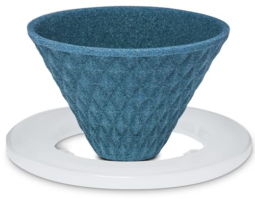 Wiederverwendbarer Keramik-Kaffeefilter, zum Übergießen, papierlos, nachhaltig, ekubo, 1-2 Tassen, hergestellt in Japan (grün)