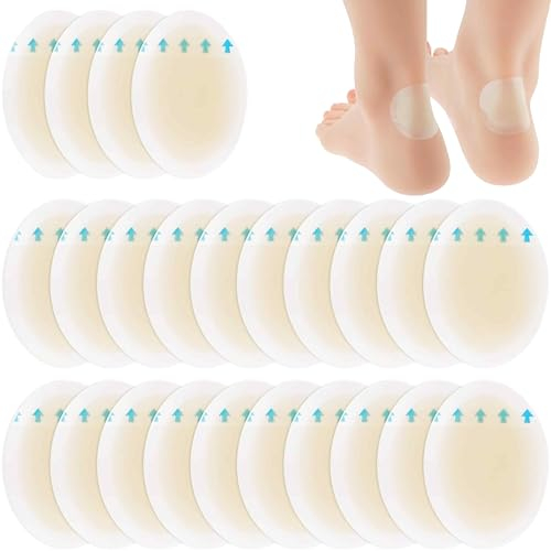 24 Stück Blasenpflaster, Hydrokolloid, Gel Pflaster, Fersenkissen, Blasenprävention für Zehen und Finger, Vorfuß Ferse Fersenschutz und Schutzhaut