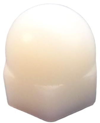 Dadi Ciechi Esagonali in Plastica (Nylon 6.6), Dado a Cappuccio con Testa a Sfera, Bloccaggio e Copertura Filettature, Uso Industriale, Domestico - M10 - Naturale - 100 pezzi - Plastic Hardware Store