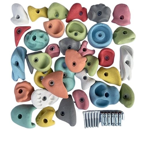 BDXMKS Klettergriffe Erwachsene Harz Klettern Rock Hand Grip Stein Rock Punkt(Color A35 set4)