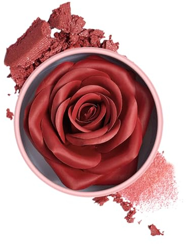 Rubor Rosa | Rubor De Alta Pigmentación | 3D Pétalos de Rosa, Colorete en Polvo de Larga Duración, Textura Ligera y Acumulable para Mejillas de Mujeres en Fiestas, Reuniones y Eventos Sociales