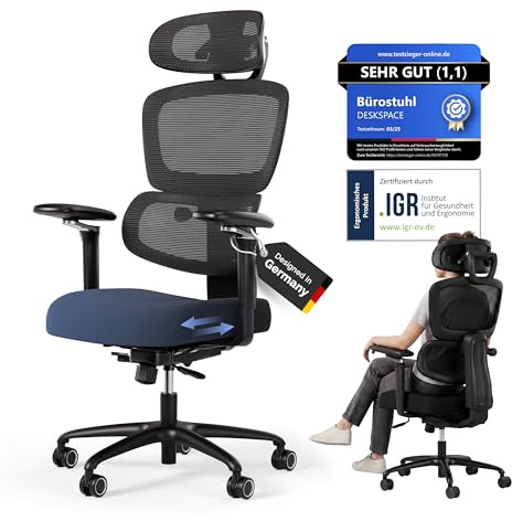 Move Pro Bürostuhl ergonomisch bis 150kg (Testsieger) - 5 Jahre Garantie
