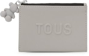 Tous Monedero Tarjetero Gris, para Mujer, Medidas 8,5 x 11,7 x 1,5 cm, Colección Tous La Rue New