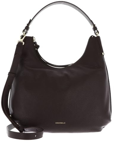 Coccinelle Pelle borsa a tracolla Rebekka Handbag Grained Leather Brunette marrone scuro