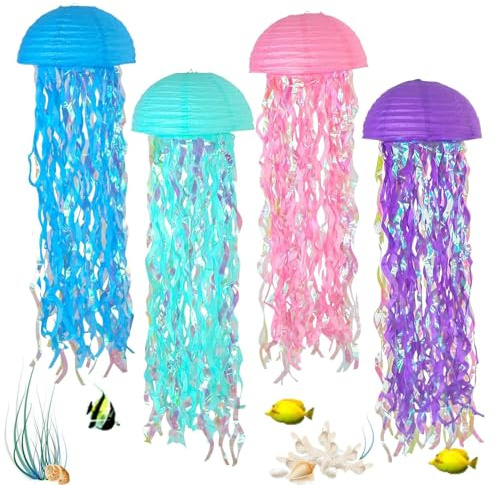 Yulokdwi Decorazione con Lanterne di Carta,Decorazioni Sottomarine Con | 6 Pezzi Ghirlande Riutilizzabili Per Feste Di Compleanno Scenografici Per Inaugurazione Casa Eventi Su Palco Baby