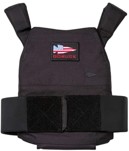 GORUCK Rucking Weighted Vest for Men and Women - Ergonomic Design for Walking, Running, and Weight Loss Training - Adjustable Weight Vest with Strorage Pocket - L/XL Black