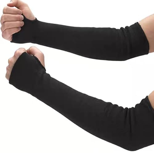 PEHHAH Kevlar Gloves Kevlar Fire Protection Gauntlets Sleeves for Fire Performance 1 Pair (Black One pair)
