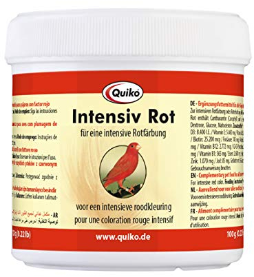 Quiko Intensiv Rot 100g - Ergänzungsfutter für Ziervögel mit Rotfaktor