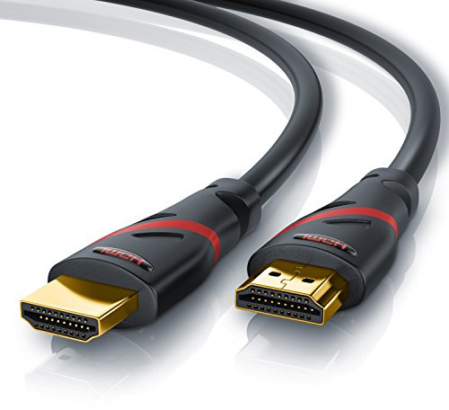 CSL Câble HDMI 8K 4K 2.1 2.0 15M, 8K@60Hz 4K@120Hz avec DSC, 48 Gbit/s, 3D, Ethernet Ultra Haute Vitesse, TV Blu-ray PS5 Xbox Series X Switch Noir