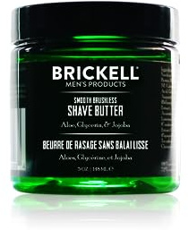 Brickell Men's Smooth Brushless Shave Butter for Men, Natural and Organic Smooth Shaving Butter to Fight Nicks, Cuts and Razor Burn, 5 Ounce, Scented