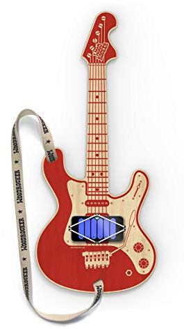 Neue Freunde® Woodrocker Holz Luftgitarre mit Gratis App - 4 Verschiedene Spielmodi in der App Ideal für Familien mit Kindern - Hochwertige Qualität