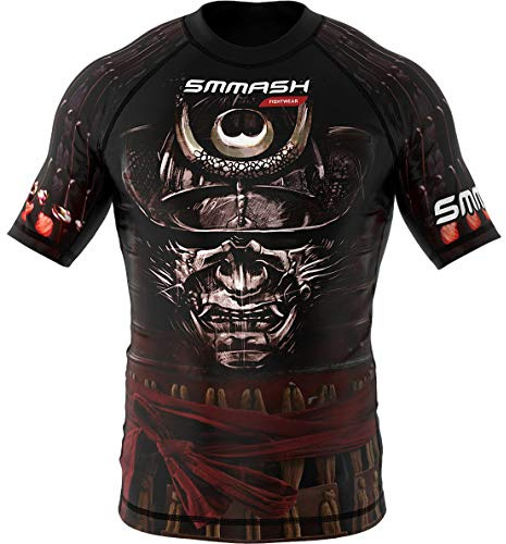 SMMASH Rashguard Homme Haut De Sport T Shirt Manche Courte Tee Shirt De Compression MMA Running Sport Boxe MMA RDX Kickboxing Krav Maga Respirant Résistant