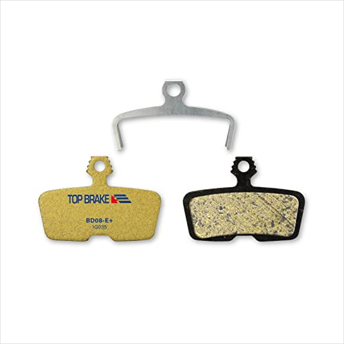 TOP BRAKE Disc Electric Bike Brake Pads for AVID SRAM Code R,RE,RSC/Guide RE/G2 RE/DB8 | E-Bikes, E-MTB, Bike Parking | E-Bike Compound, Long Lasting, Premium E+ Version, Gold