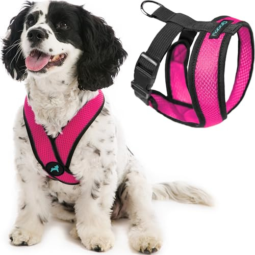 Gooby Comfort X Head-in Dog Harness, Choke-Free, Flamingo Pink, Small