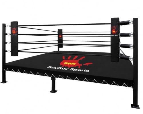 BuyBuy Sports - MMA-Trainings-Bodenring aus Segeltuch für brasilianische Jiu Jitsu, BJJ, Judo-Kampfkunst und Fitnesstraining, Boxen, Ringen, Gymnastik und Kampfsport (38,1 x 38,1 cm, schwarz)
