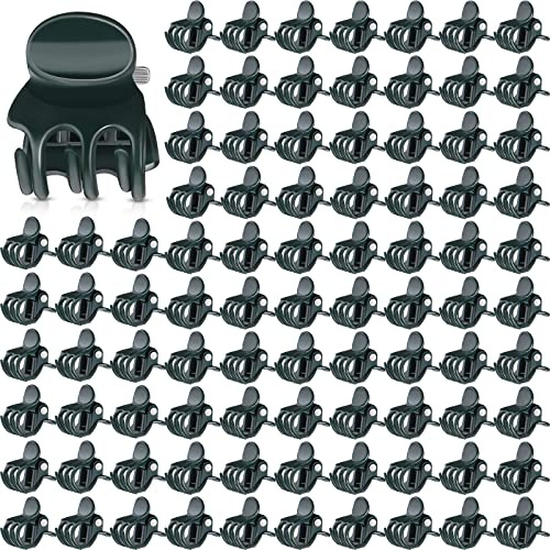 Namalu 120 Stück Orchideen Clips Kunststoff Pflanzen Clips Dunkelgrüne Mini Orchideen Stütz Klammern Garten Blumen Ranken Klammer zum Stützen und Halter von Pflanz 0,7 x 0,6 x 0,6 Zoll