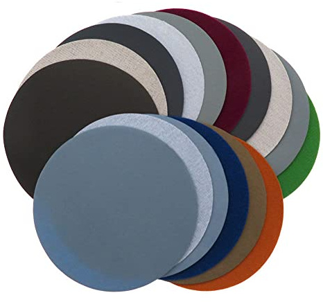 16pcs 5inch 125MM Discos de lijado Redondos Discos de lijado de agua húmeda Gancho amp; Papel De Lija Flocado En Bucle Para Esmerilar Y Pulir,h
