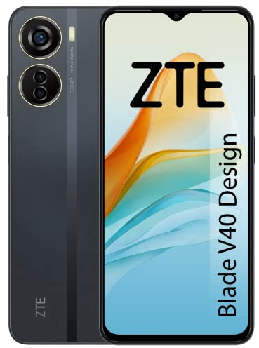ZTE Blade V40 Design - Smartphone 6.6 FHD+, 6GB RAM, 128GB Almacenamiento, Triple cámara 50MP, Batería de 4500mAh, Carga rápida 22,5W, Negro