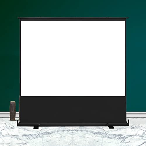 ZEELYDE Projector Screen,Retractable Floor Standing Mobile Tabletop 4:3/16:9/16:10 HD Portable Projection Screen, Lightweight Carry & Durable, for Indoor Outdoor
