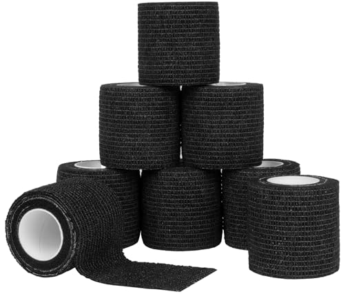 ACWOO Selbstklebender Verband, 5cm x 4.5m Pflaster Rolle Verbandsmaterial, 8 Rollen Elastische Binde Bandage Fixierbinde Haftbandage Selbstklebend für Sport, Finger Hand Zehen Füße, Katze Hund Pferd