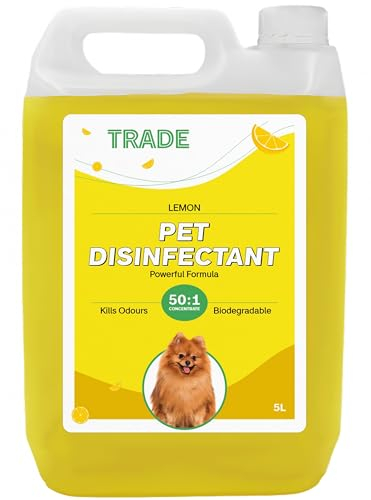 Purrcare Pet Disinfectant 5l-Powerful Formula Cleaner, Deodoriser For Kennel, Cattery, Outdoor Surfaces & Artificial Grass-Biodegradable-Dog Safe-Lemon Fragrance