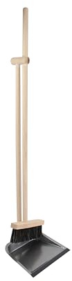 Kehrbesen Set aus Holz 98cm Kehrgarnitur Metall Schaufel & Besen mit Holzstiel