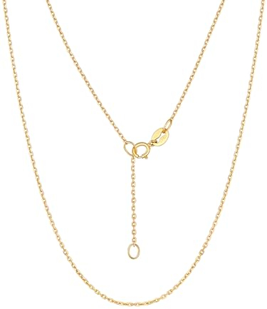 Suplight Goldkette Damen 333 Echtgold Halskette Damen Gold Goldschmuck Gold Chain Erbskette 41 cm Gliederkette Ohne Anhänger Geschenk für Frauen Mama