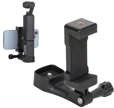 EUGOOCX Support d'extension pour téléphone portable DJI OSMO Pocket 3, support avant de smartphone avec adaptateur à vis 1/4 compatible avec caméra Pocket 3