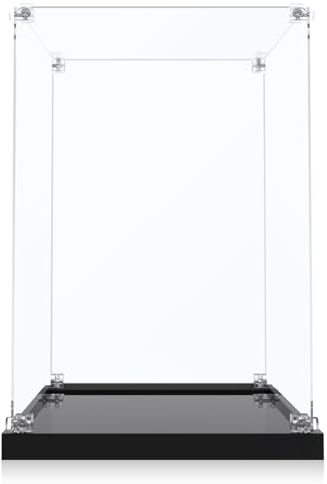icuanuty 71426 Vitrine en acrylique pour blocs de construction Lego Super Mario Plante Piranha 21347/70613/75156/75308/75335/75980/75308/21349/75379, dimensions : 25 x 25 x 36 cm (boîtier d'affichage