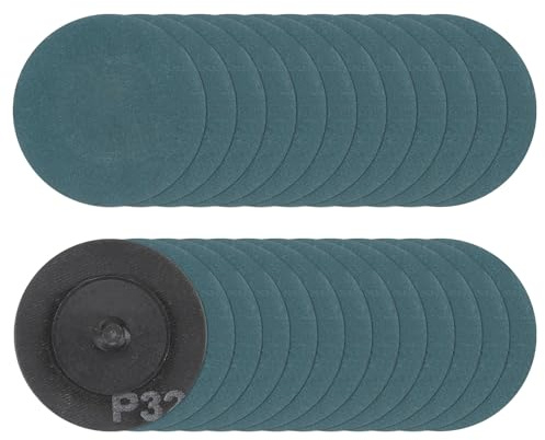 sourcing map 25pcs Quick Change Sanding Discs 2 320 Grit R-Type Roll Lock Aluminum Oxide Conditioning Disc Sandpaper for Die Grinder Grinding Fast Cutting, Green