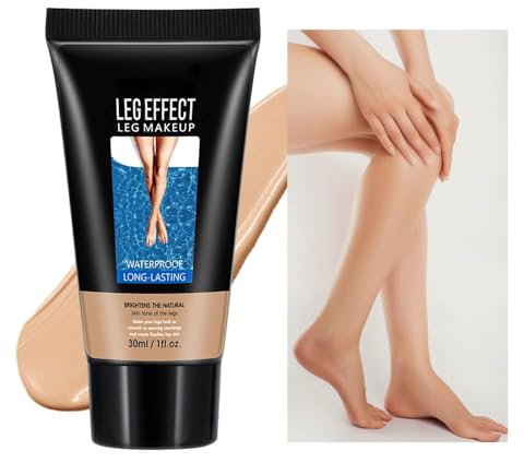 Bein Make-up wasserdicht Keine Übertragung, Flawless Lotion, Bein und Körper Narbe Abdeckung Make-up/Tattoo Abdeckung oben, Beine Bein Glow (#2 Medium Golw, 30ml)