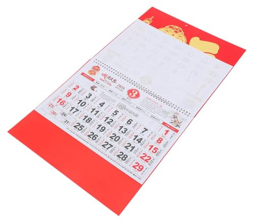 PLAFOPE Hängekalender Im Chinesischen Stil 2025 Papierkalender Jahreskalender Schlangendekor Traditioneller Kalender Für Büro Oder Zuhause