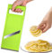 Slicer Vegetable, Food Slicer, Manual kitchen Slicer Fruit Veggie, Handheld Cutter for Carrot Cucumber, Stainless Steel Chopper, Chip Maker for Quick Slicing Vegetables Fruits (Green)