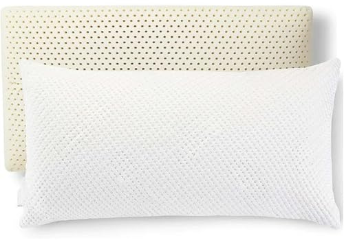 LPHFDCS Latex-NackenstüTzkissen Kissen Druckentlastung Schlafkissen 99% Naturlatex Hochprofil-Bettkissen for Schlafen Atmungsaktives Zuhause Latex-Kopfkissen(King High Profile)